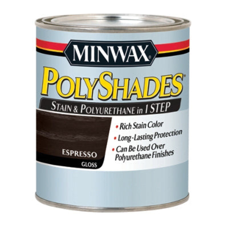 Polyshades Wood Stain Finish HALF PINT – GLOSS – ESPRESSO