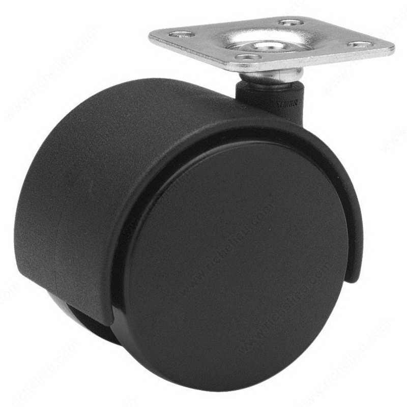 Dual-Wheel Swivel Caster without Brake