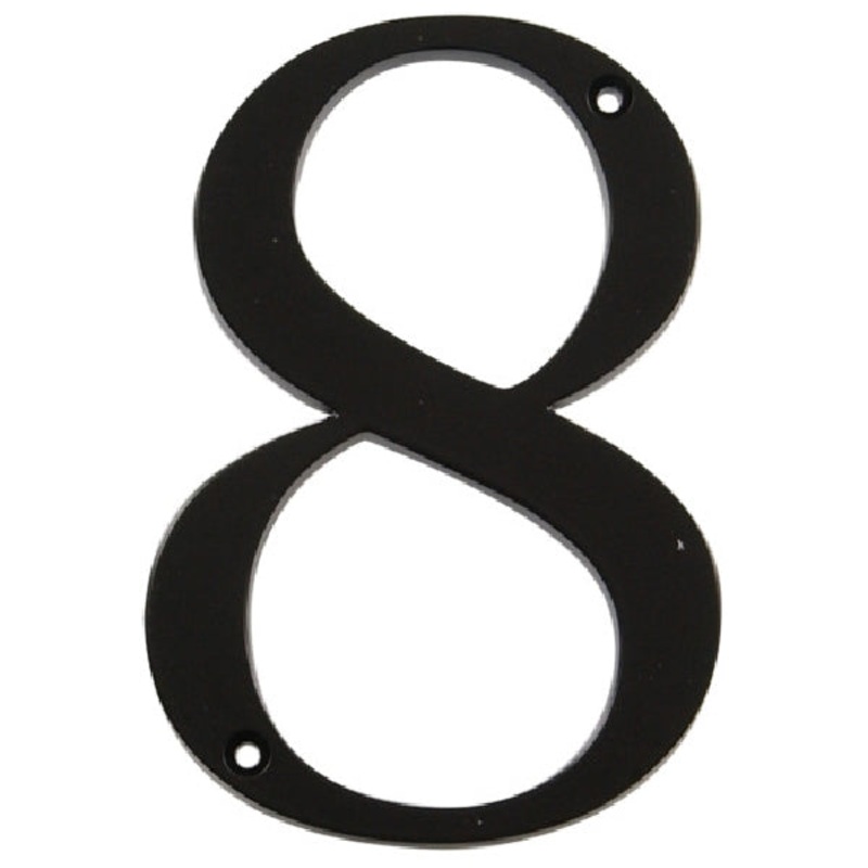 Flush Mount House Number|Charblk|8