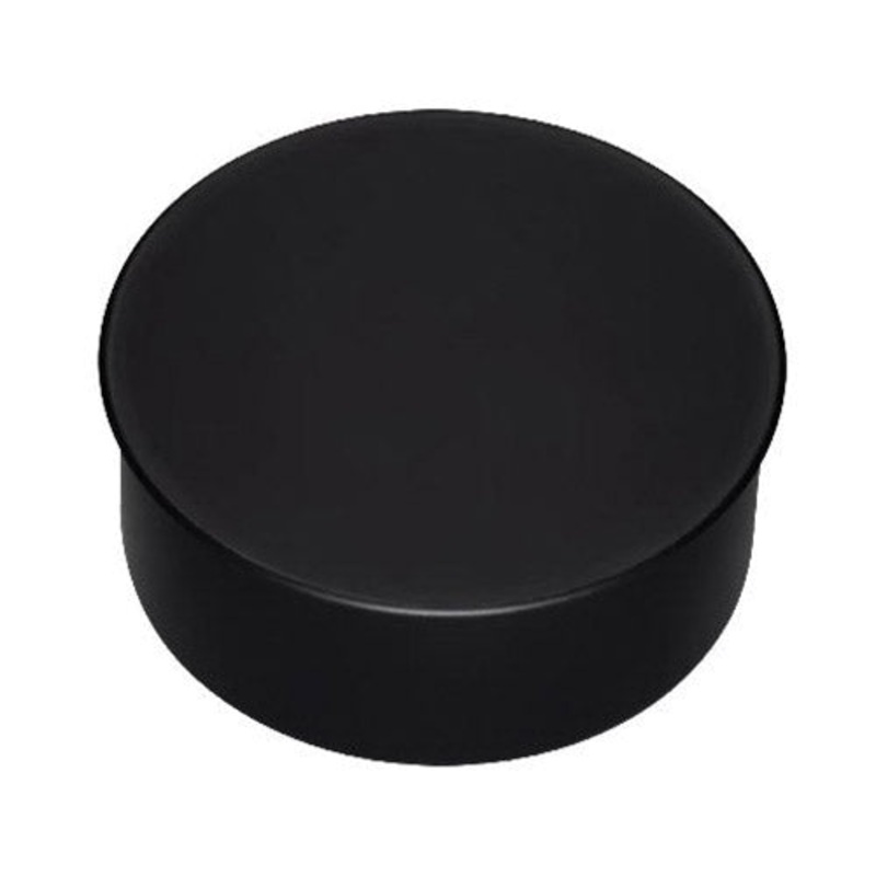 Round End Cap|Black|6IN