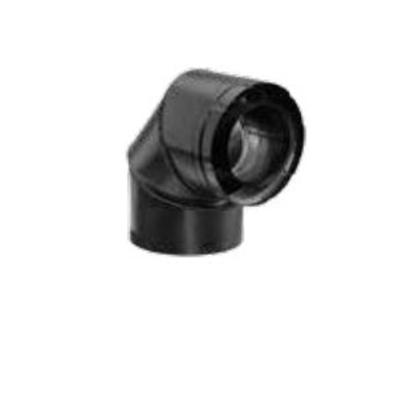 Stove Pipe Elbow|Black