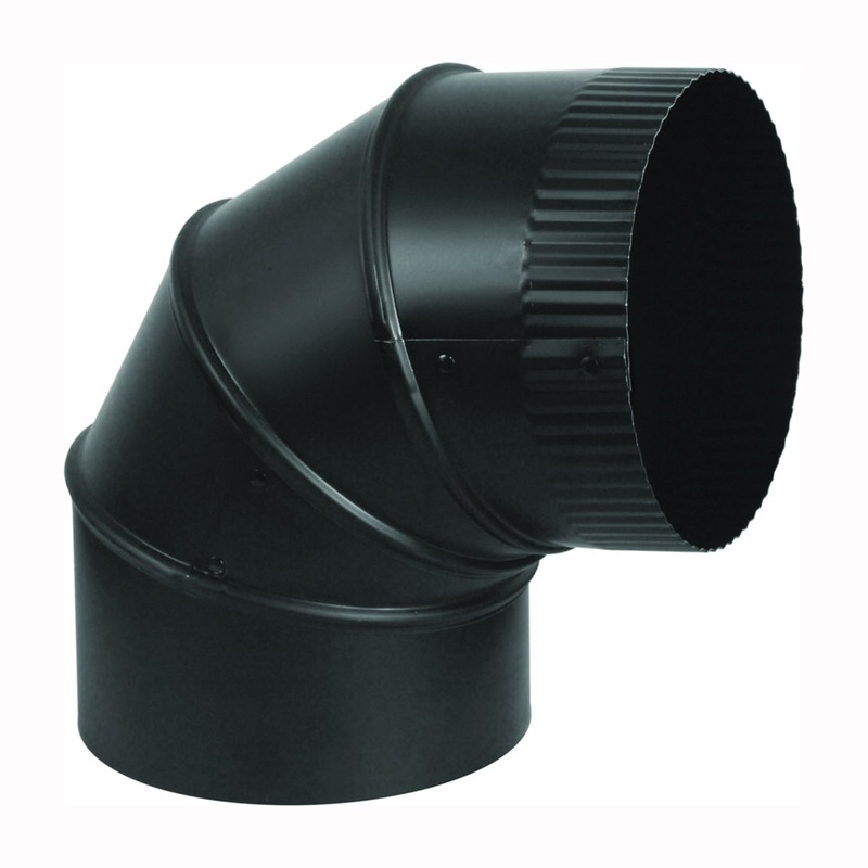 Stove Pipe Elbow|Black|8IN