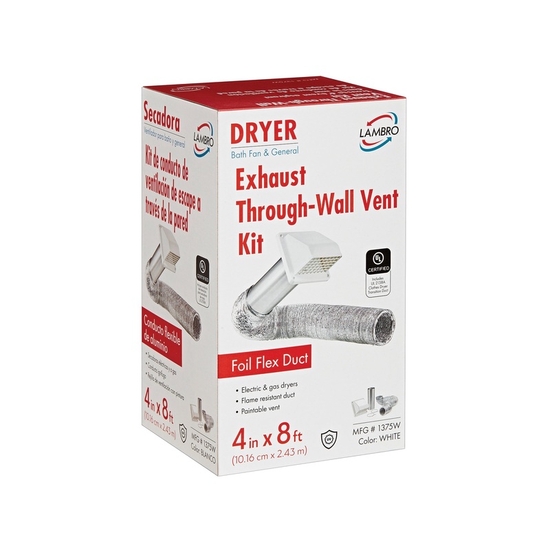 Wall Hood Vent Kit|White|4X8