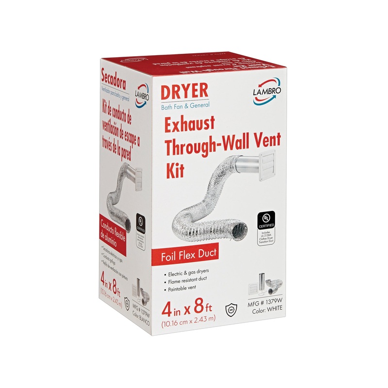 Wall Louvered Vent Kit|White|4X8