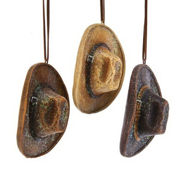 Cowboy Hat Ornament|Glitter assorted|3.5IN