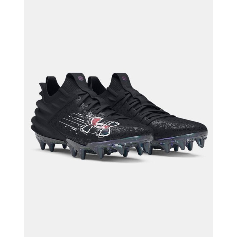 Men’s UA Blur 2 MC Suede Football Cleat – Black/Mod Gray