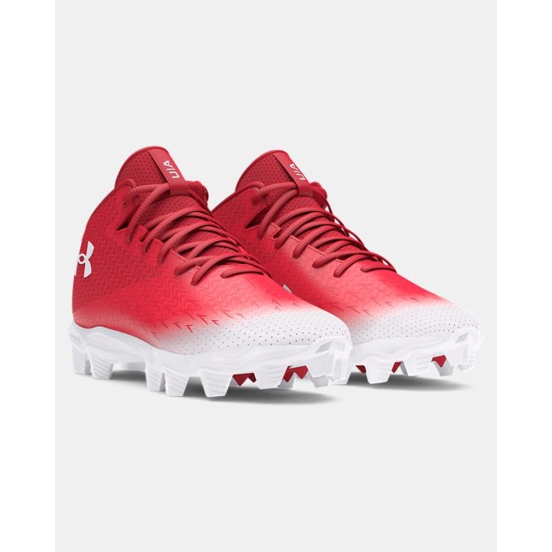 Men’s UA Spotlight Franchise 4.0 RM Football Cleat – Red/White