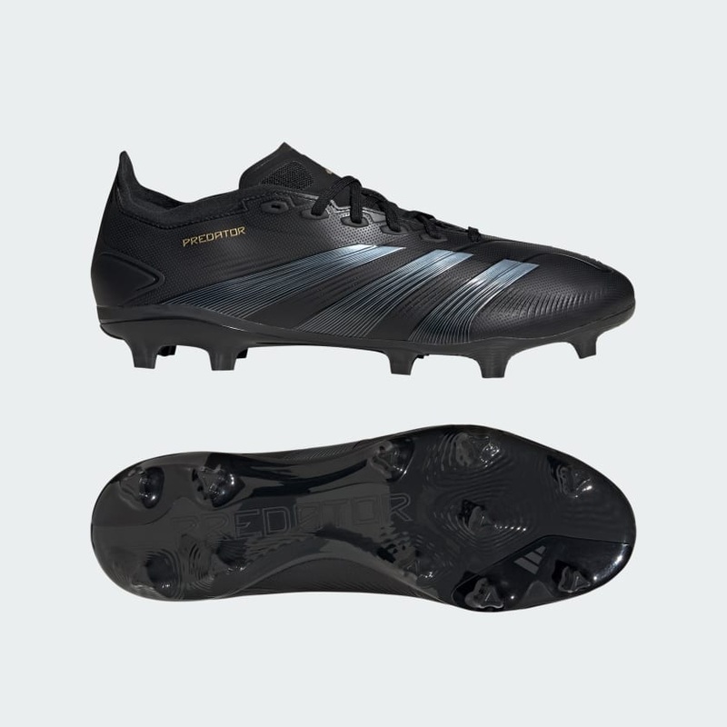 Predator League Firm Ground Adult Soccer Cleat – Core Black/Carbon/Gold Metallic