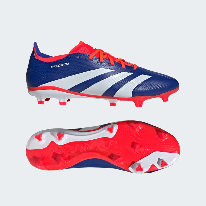 Predator League Firm Ground Adult Soccer Cleat – Lucid Blue/Cloud White/Solar Red