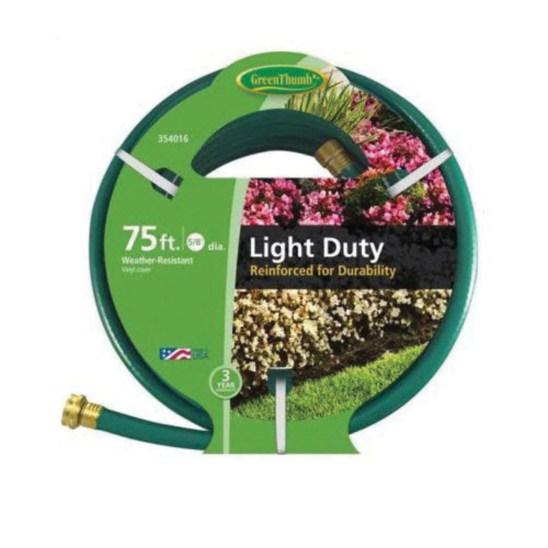 3-Ply Light-Duty Garden Hose|Green|75FT