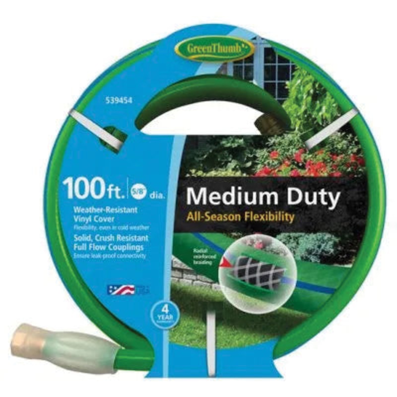 Medium-Duty Garden Hose|Green|100FT