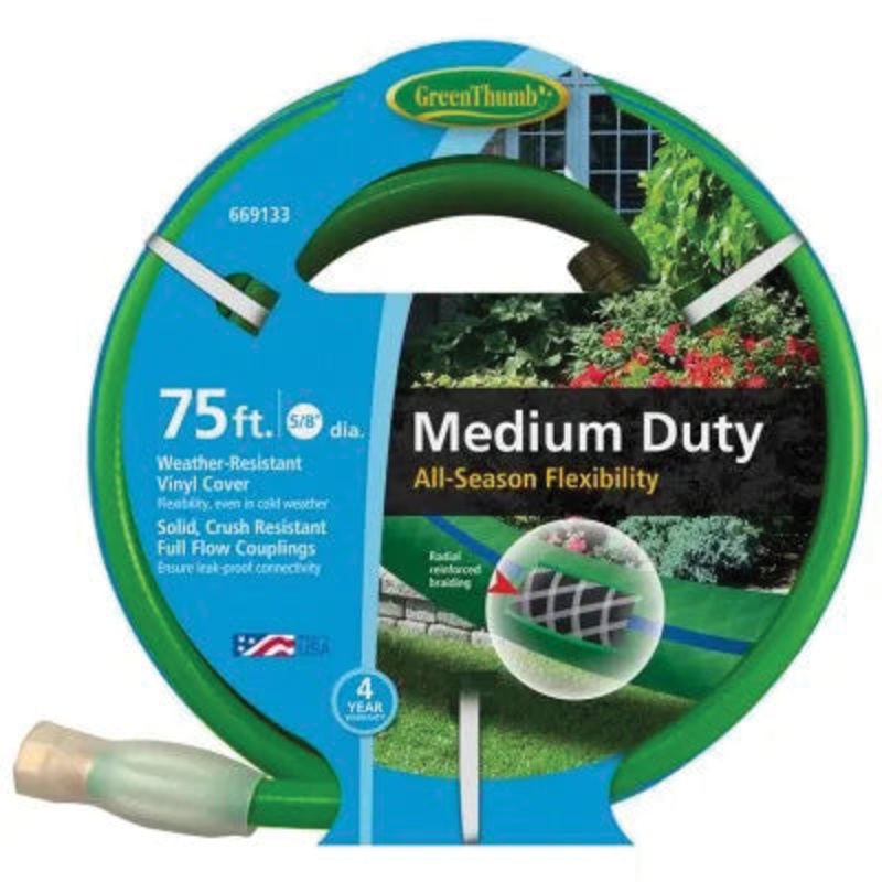 Medium-Duty Garden Hose|Green|75FT