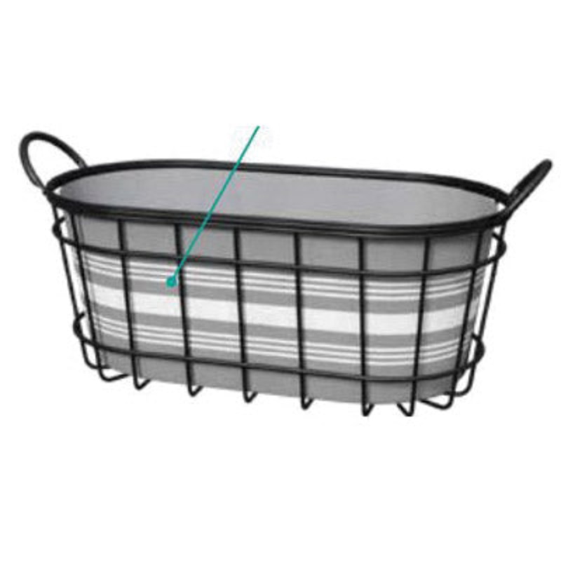 Modern Basket|Bistro print/black|16IN