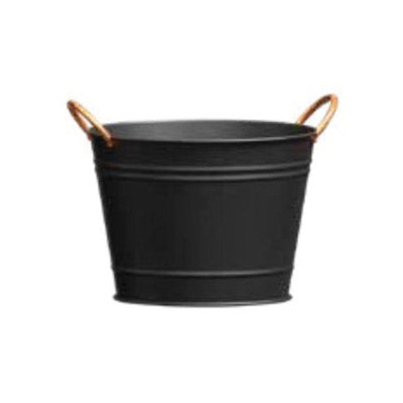 Modern Planter|Matte black/copper|10IN