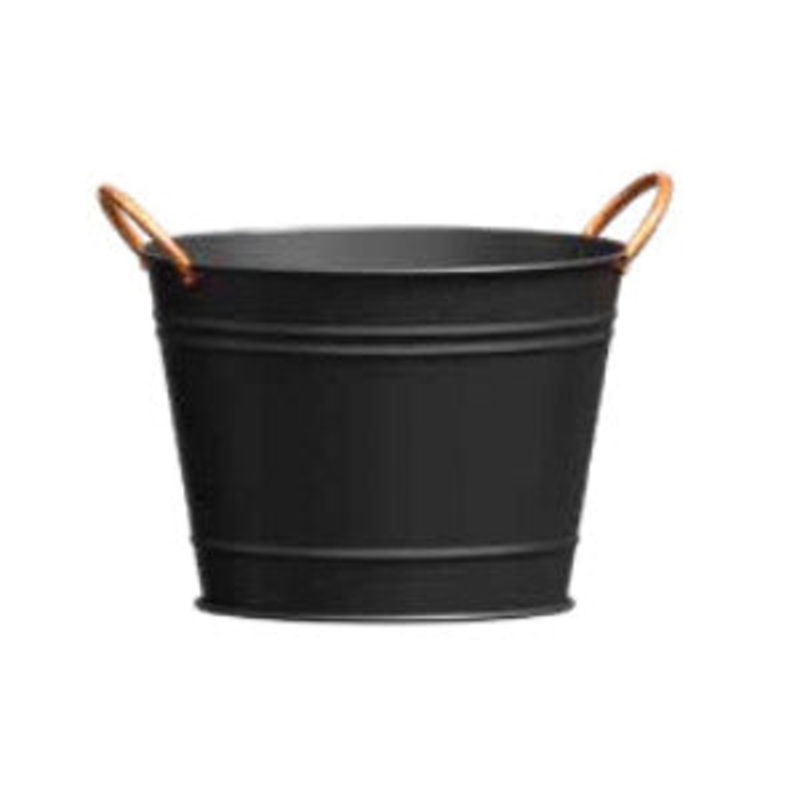 Modern Planter|Matte black/copper|14IN