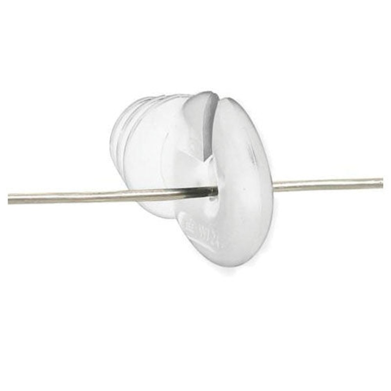 Wood Post Ring Insulator|White