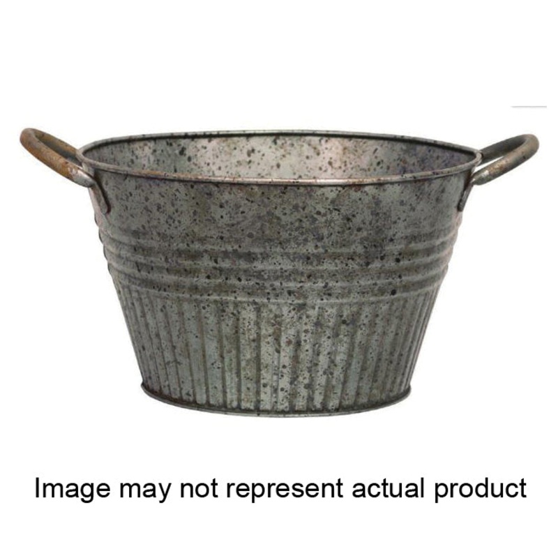 Planter with Handle|Blue patina|10IN