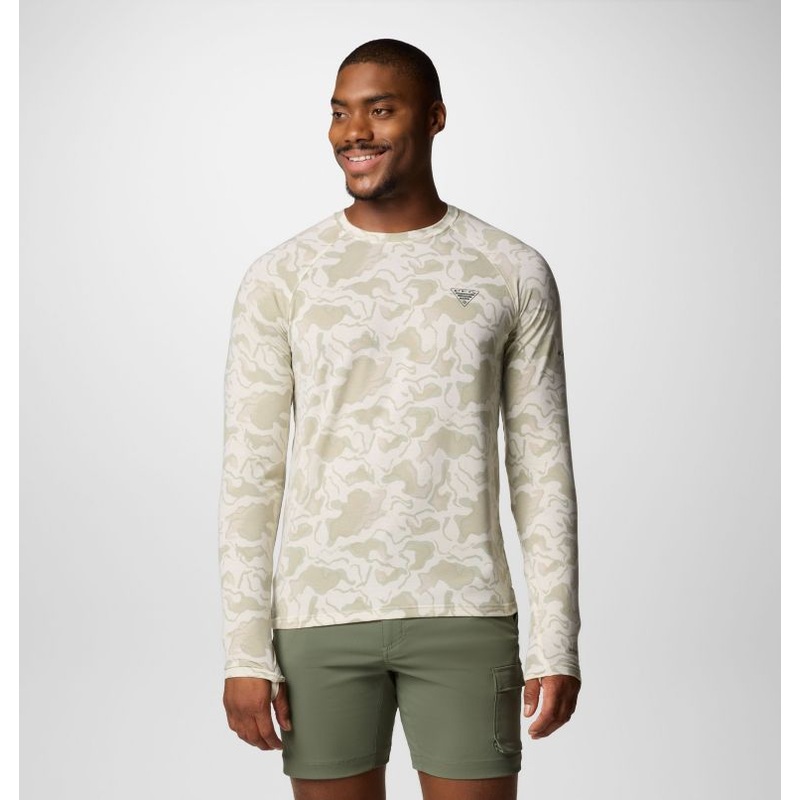 Men’s PFG Uncharted Long Sleeve Shirt – Stone Swamplands