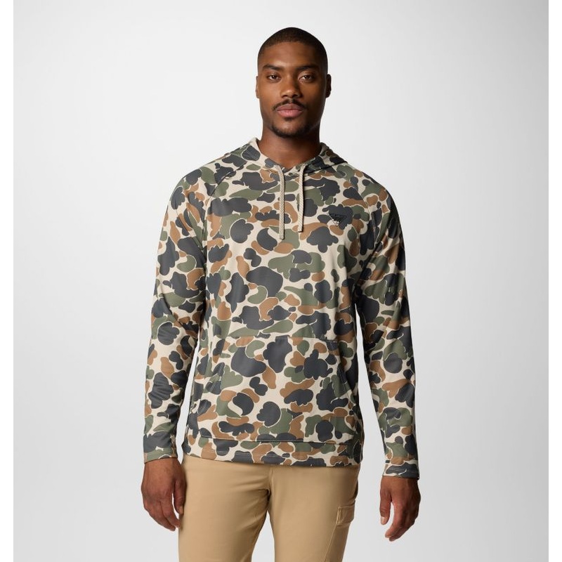 Men’s PFG Wild Cast Camp Hoodie – Fossil Deltahunter Camo