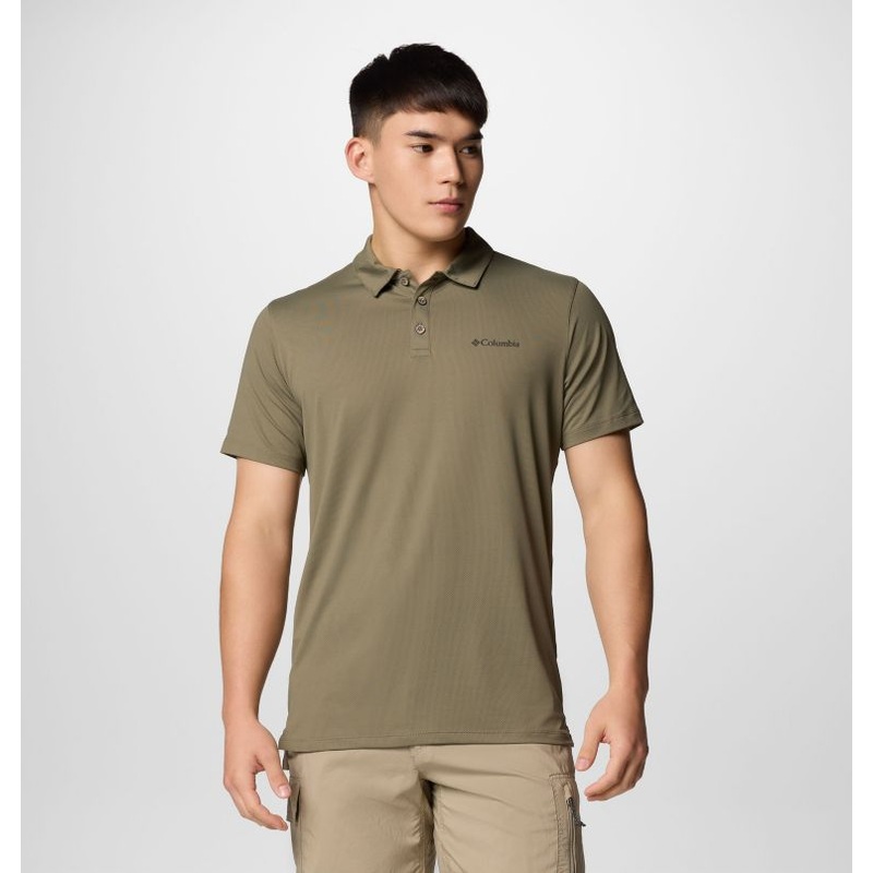 Men’s Tech Trail Utility Polo – Stone Green