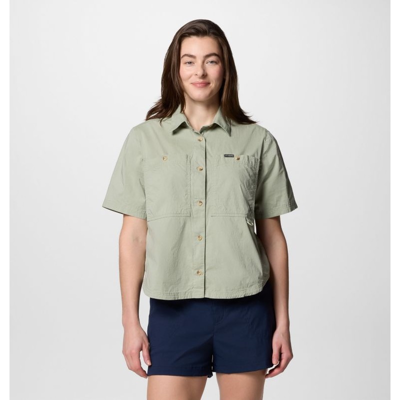 Women’s Brea Falls Woven Short Sleeve Shirt – Safari