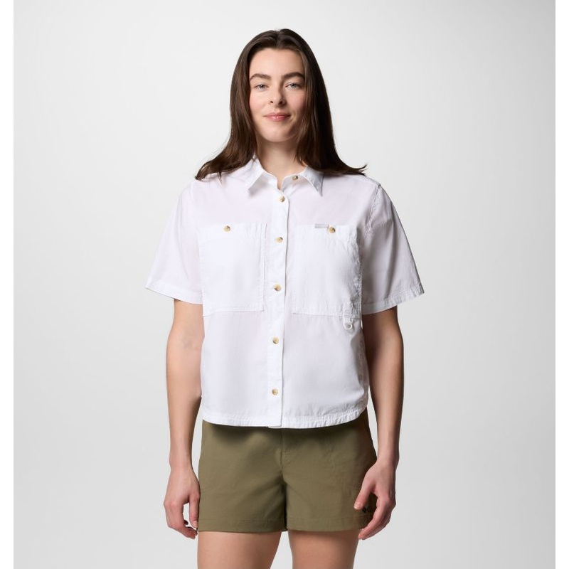 Women’s Brea Falls Woven Short Sleeve Shirt – White