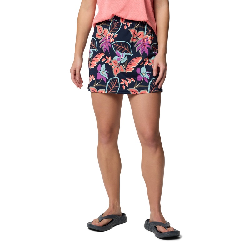 Women’s Chill River Printed Skort – Hot Coral Pasteled