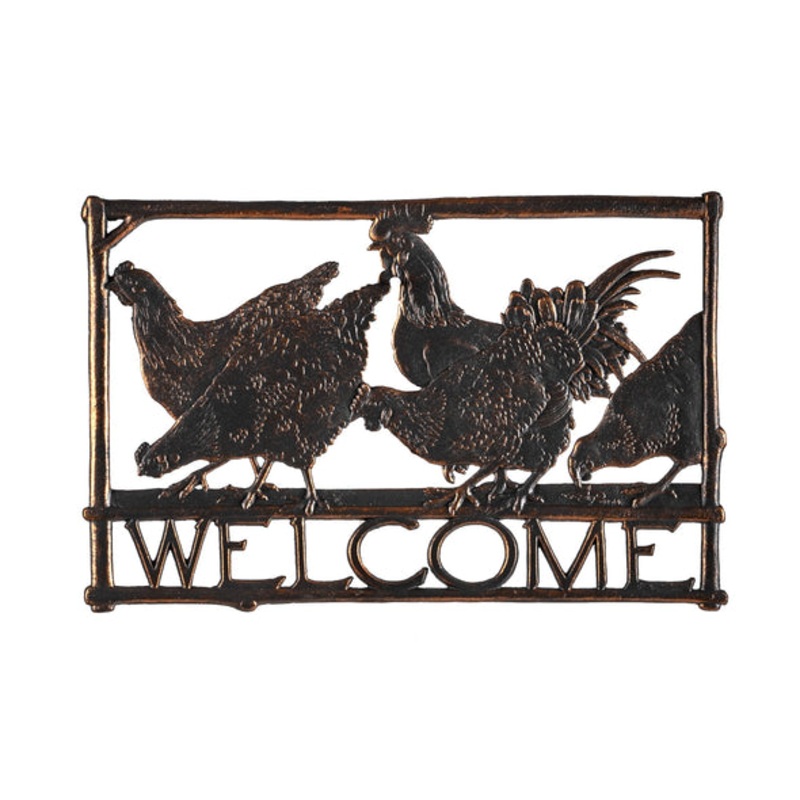 Welcome Sign Metal Chickens|Chickens