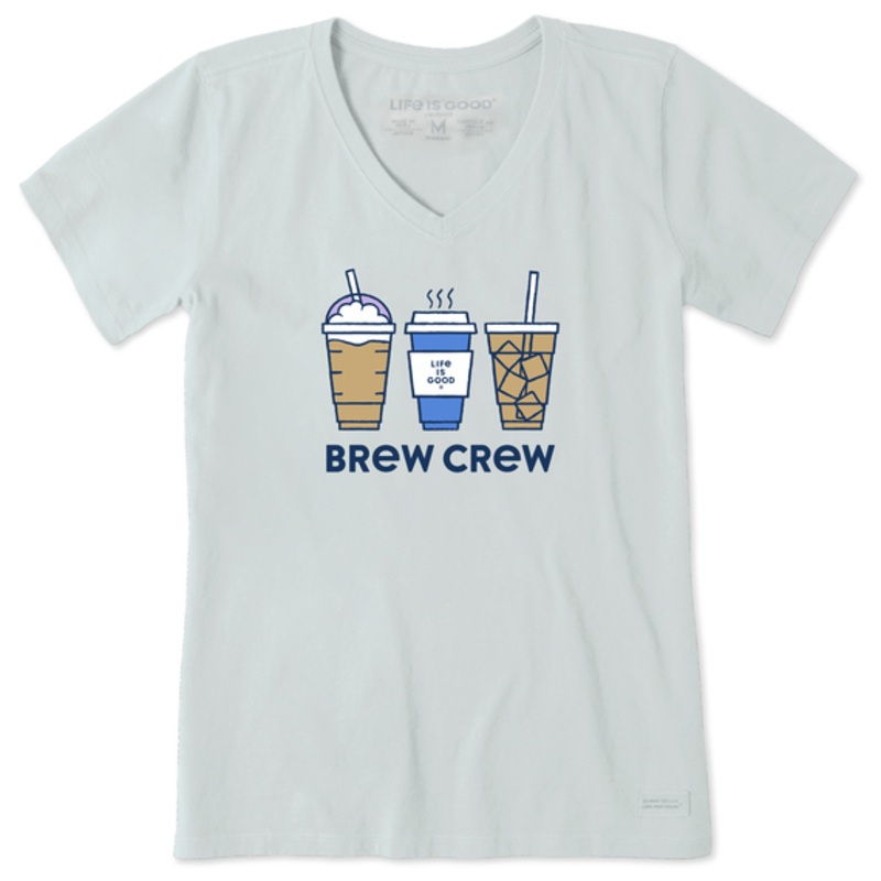 Women’s Brew Crew Short-Sleeve Crusher Vee – Fog Gray