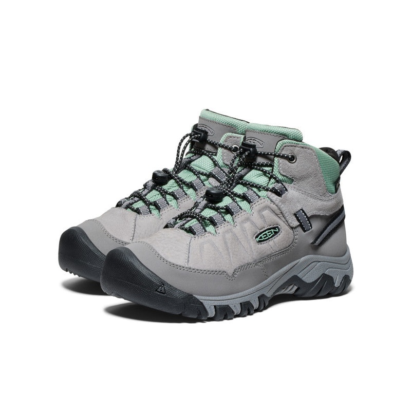 Youth Targhee IV Mid Waterproof Boot – Alloy/Granite Green