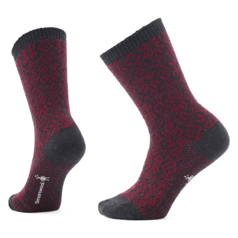 Everyday Traditional Snowflake Crew Sock – Tibetan Red