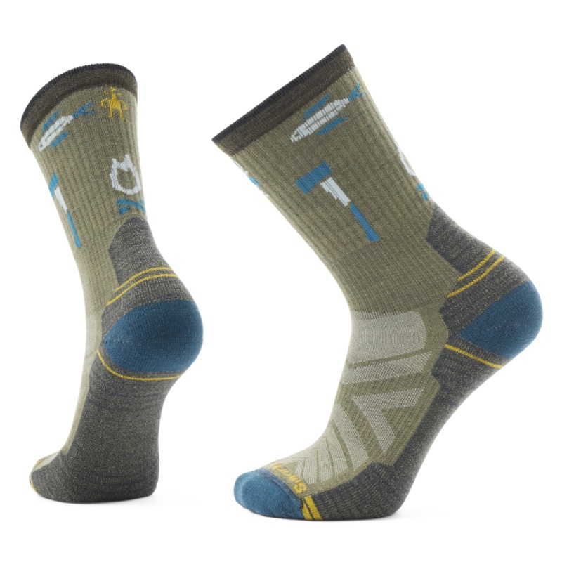 Hike Light Cushion Camp Gear Crew Sock – Winter Moss