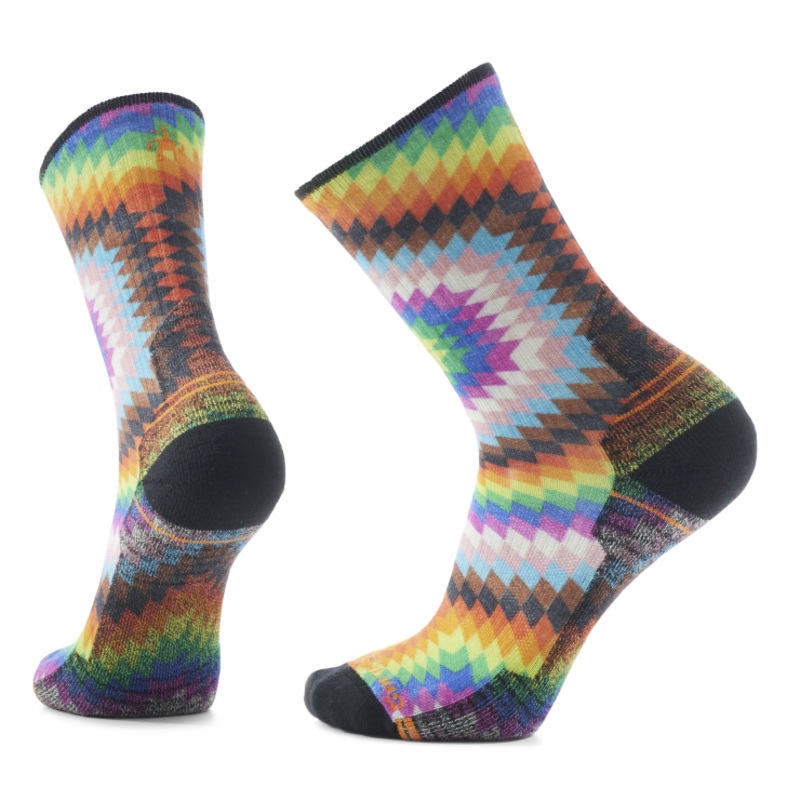 Hike Light Cushion Love Lives Here Print Crew Sock – Multi Color