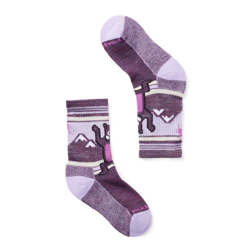 Kids’ Hike Light Cushion Hiking Bear Crew Sock – Purple Iris