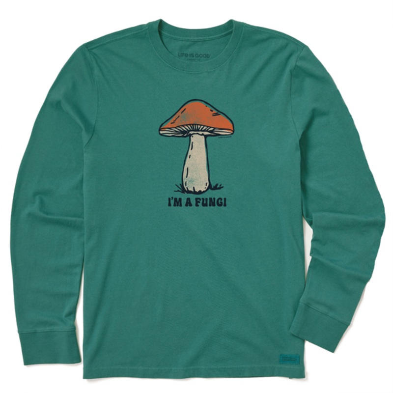 Men’s I’m a Fungi Long-Sleeve Crusher Tee – Spruce Green
