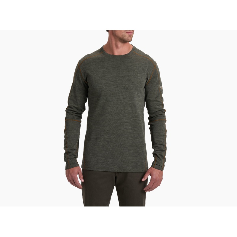 Men’s Invigoratr Merino Crew – Olive Copper