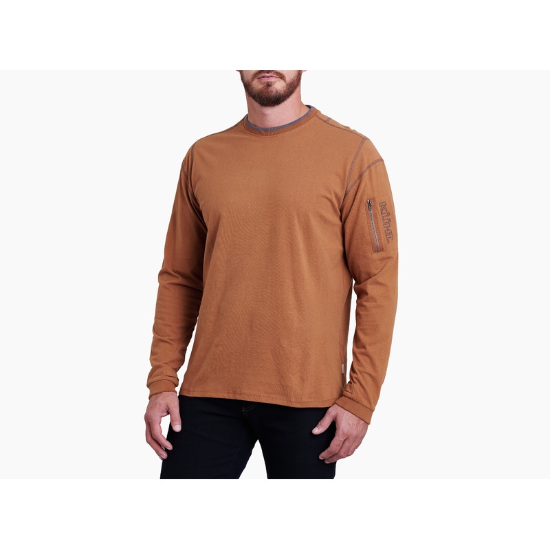 Men’s Kommando Crew Long-Sleeve – Burnt Umber