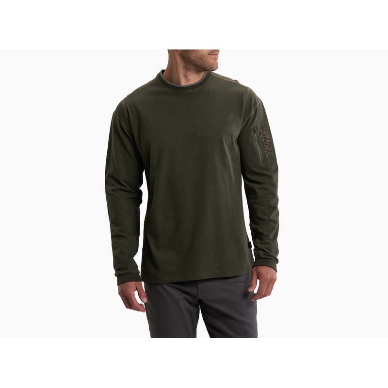 Men’s Kommando Crew Long-Sleeve – Olive Slate