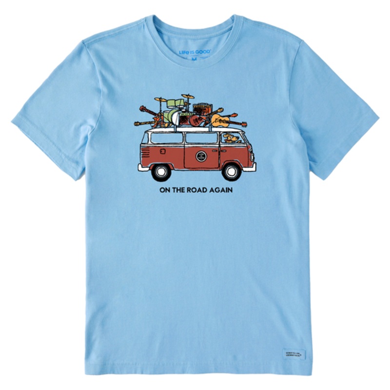Men’s On the Road Again Van Crusher Tee – Cool Blue