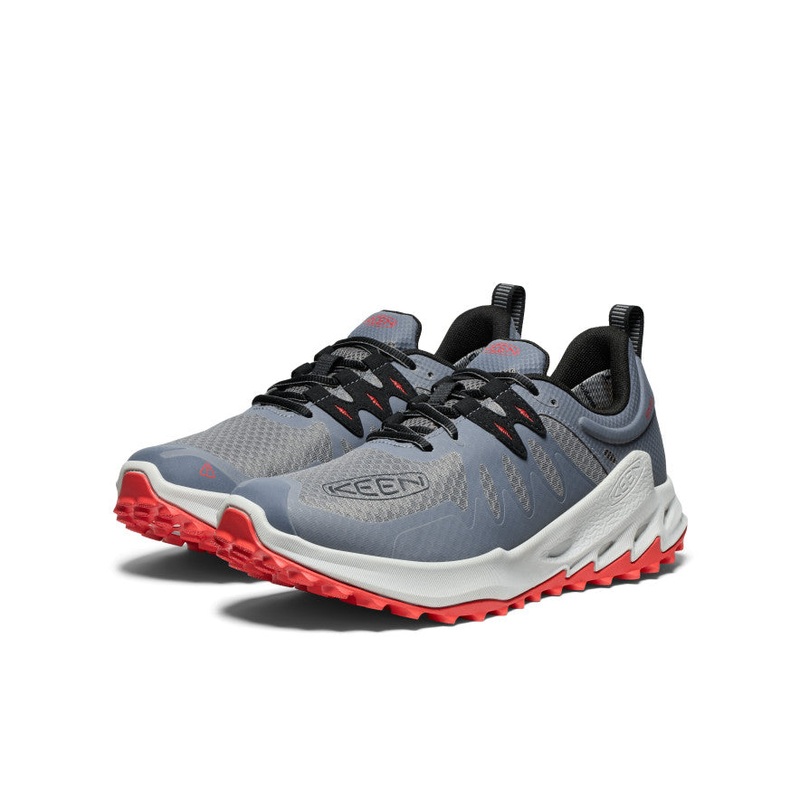 Men’s Zionic Waterproof Hiking Shoe – Steel Grey/Poppy Red