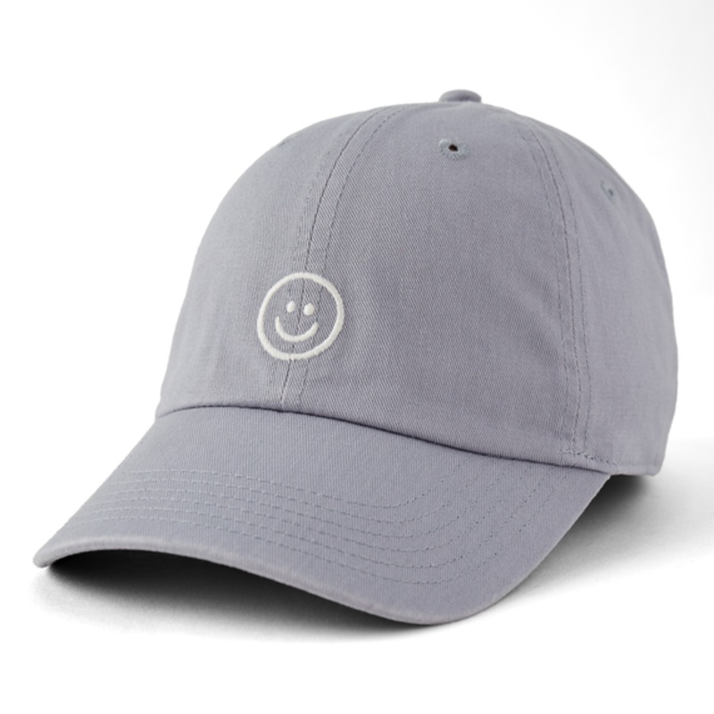 Smiley Face Chill Cap – Stone Blue