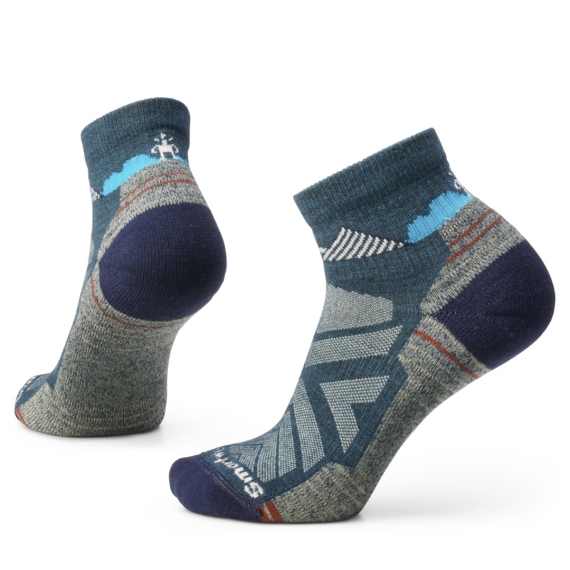 Women’s Hike Light Cushion Clear Canyon Pattern Ankle Sock – Twilight Blue