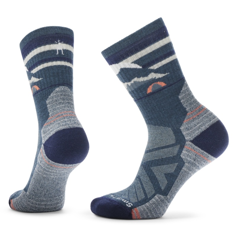 Women’s Hike Light Cushion Mountain Moon Crew Sock – Twilight Blue