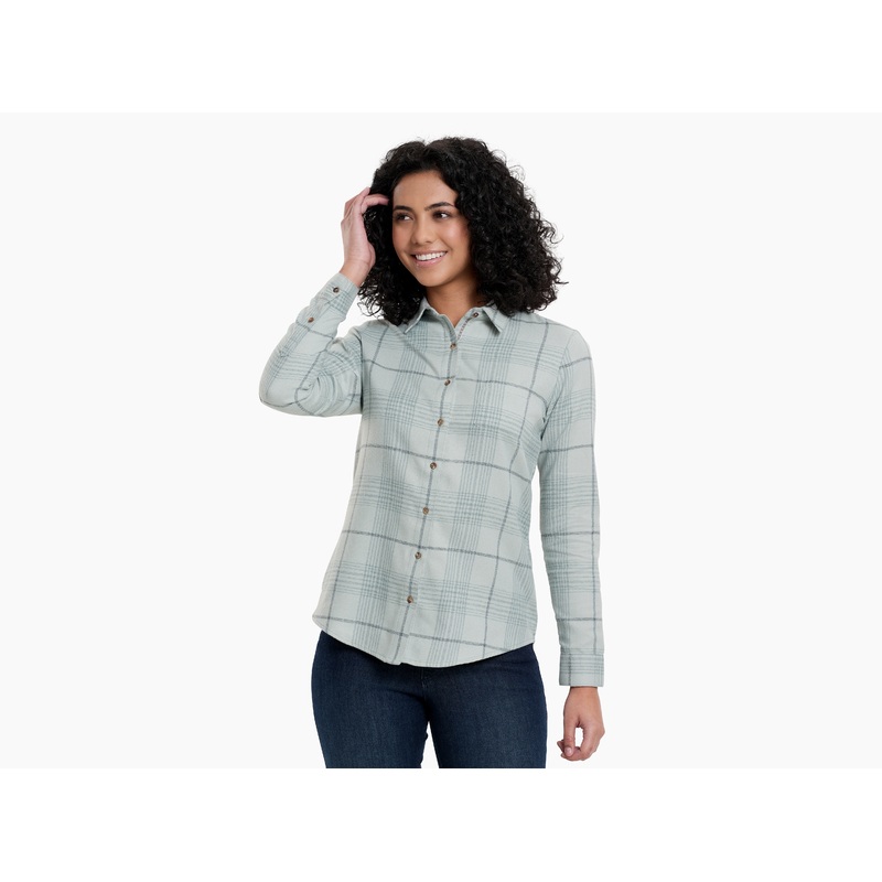 Women’s Kamila Flannel – Mineral Blue