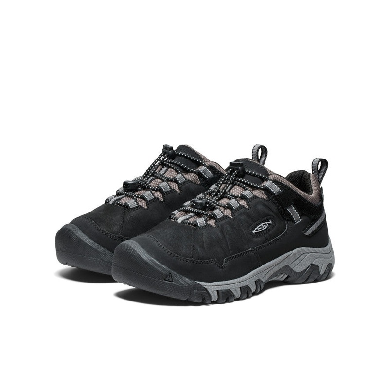 Youth Targhee IV Waterproof Hiking Shoe – Black/Steel Grey