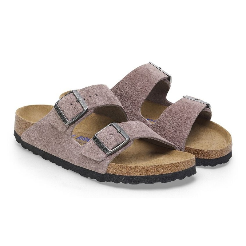 Arizona Soft Footbed Suede Leather Sandal – Faded Purple