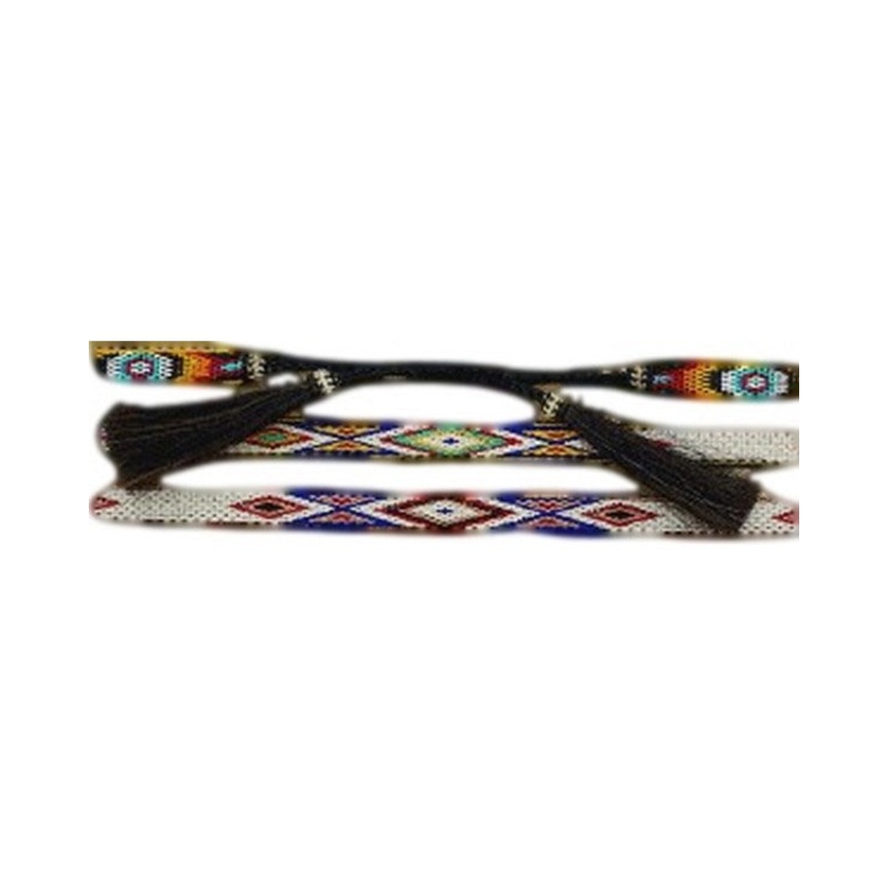 Braided Genuine Horehair Hat Band – Aztec Multi Color