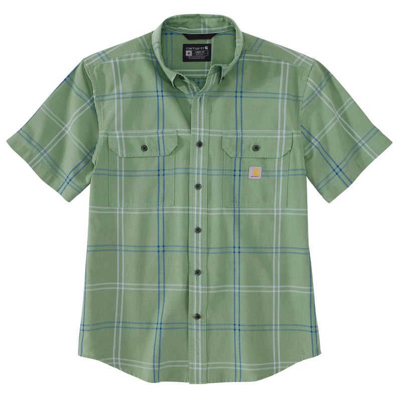 Carhartt Mens Loose Fit Solid Plaid Shirt