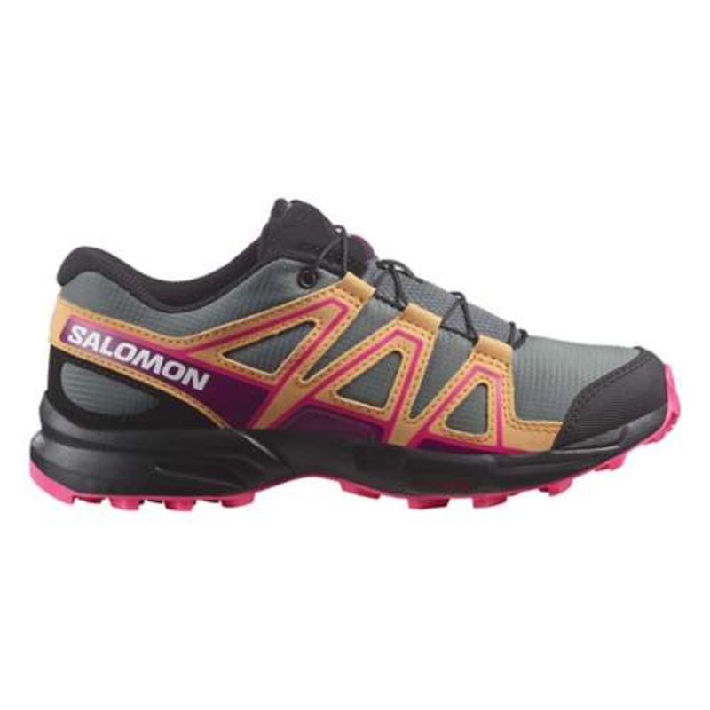 Kids’ Speedcross Shoe – Sedona Sage/Papaya/Knockout Pink