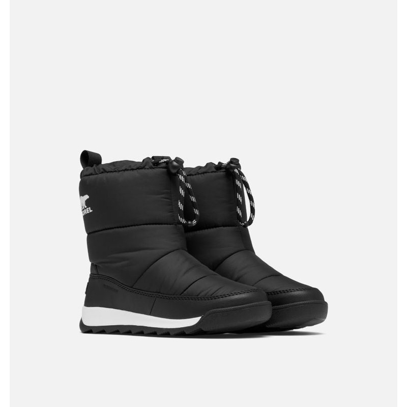 Kids’ Whitney II Plus Puffy Waterproof Boot – Black/Sea Salt